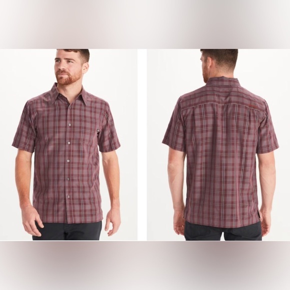 Marmot Eldridge Short-Sleeve Shirt in Whiskey Brown | UV Protection - Picture 1 of 16
